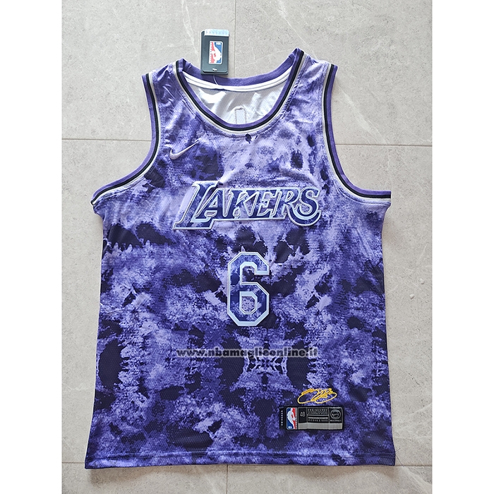 Maglia Los Angeles Lakers LeBron James #6 Select Series 2023 Viola
